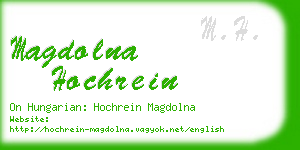 magdolna hochrein business card